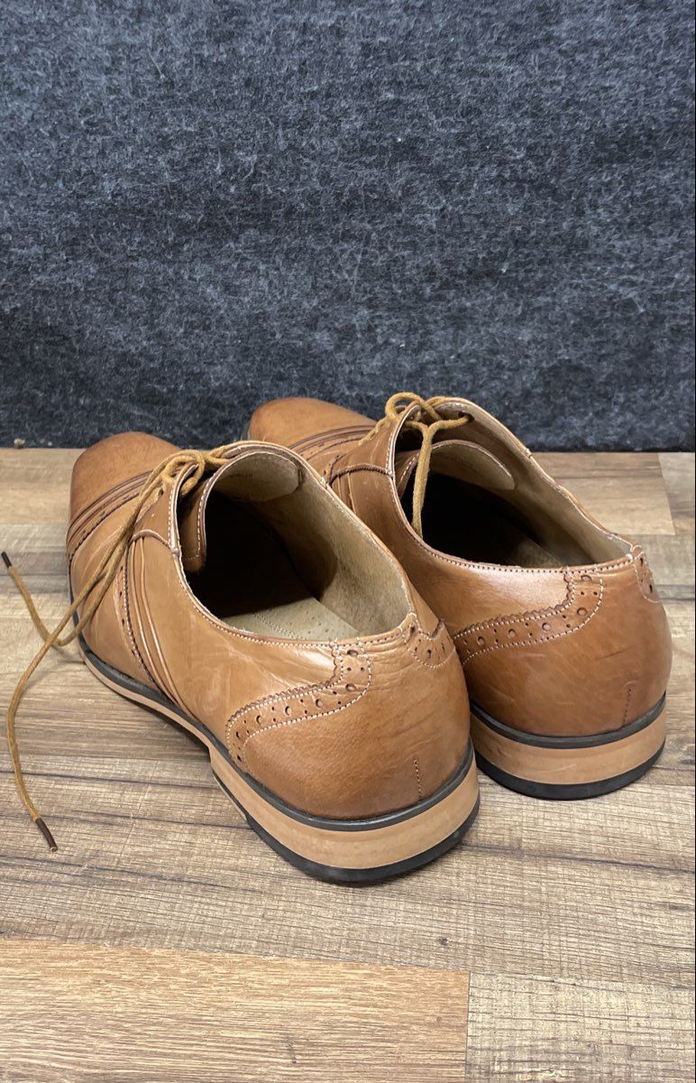 Stacy Adams Sanford Tan Multi Leather Cap Toe Oxford Dress Shoes Size 12M IOB