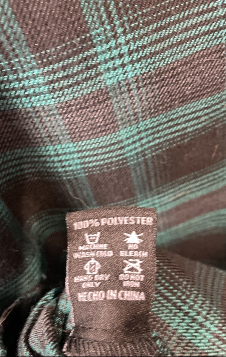 Dixxon Women's McCaffrey Green Black Plaid Flannel Snap Front Shirt Sz S