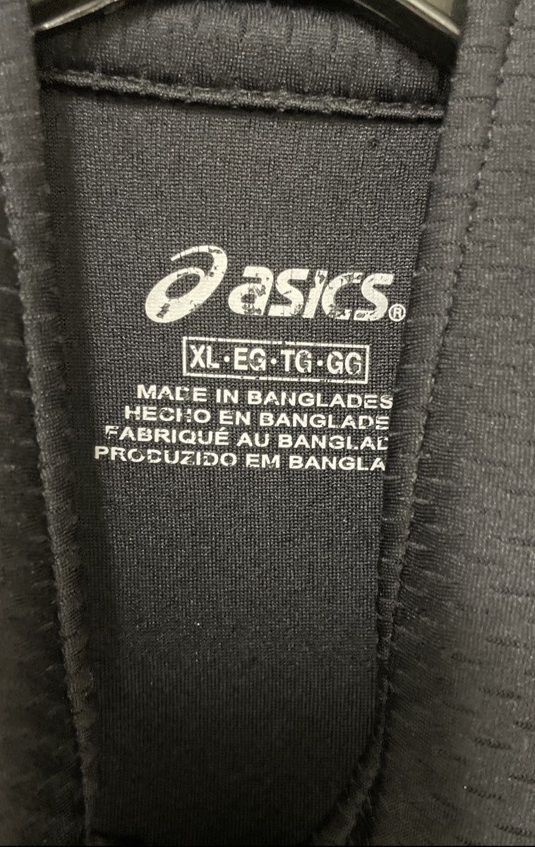 ASICS Men's Black 1/3 Zip Pullover Active Trainer Jacket Textured Sz XL