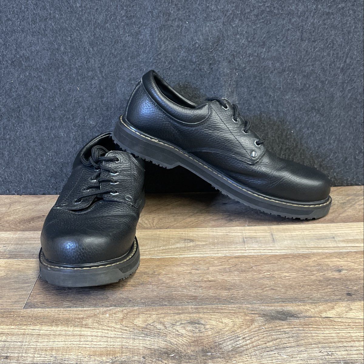 Dr. Scholl's Harrington Black Leather Work Shoes Men's Size 10W