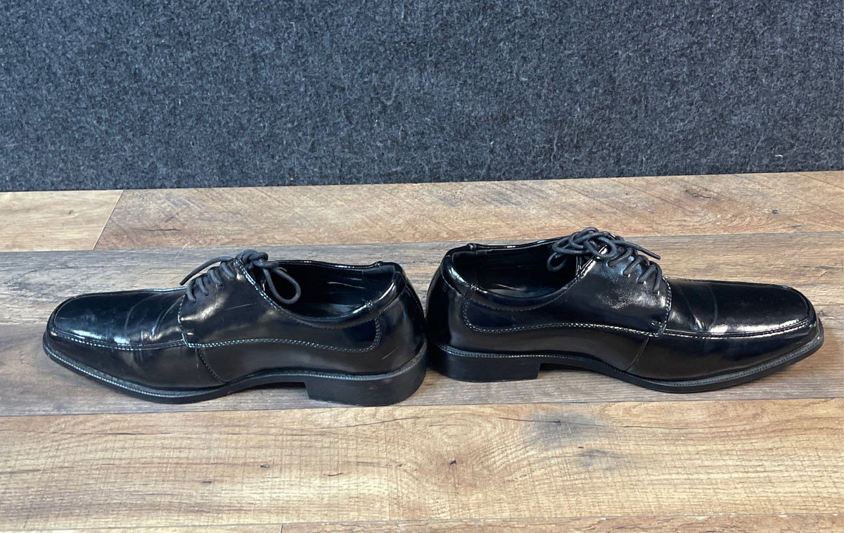 Lucio Ricci Black Bicycle Toe Men's Lace Up Oxford Dress Shoes Size 9.5