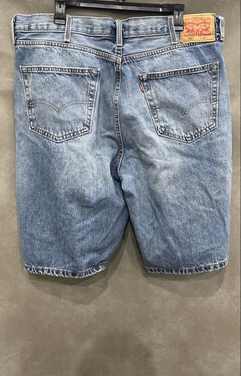 Levi's Men's 469 Loose Fit Denim Jean Shorts Blue 100% Cotton Size 38