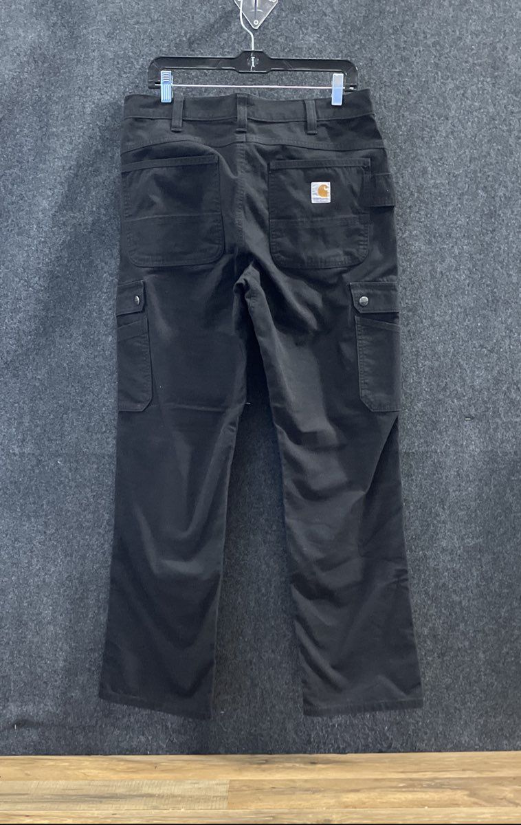 Carhartt Men's Black Rugged Flex Steel Relaxed Fit Cargo Work Pants Sz 34x32