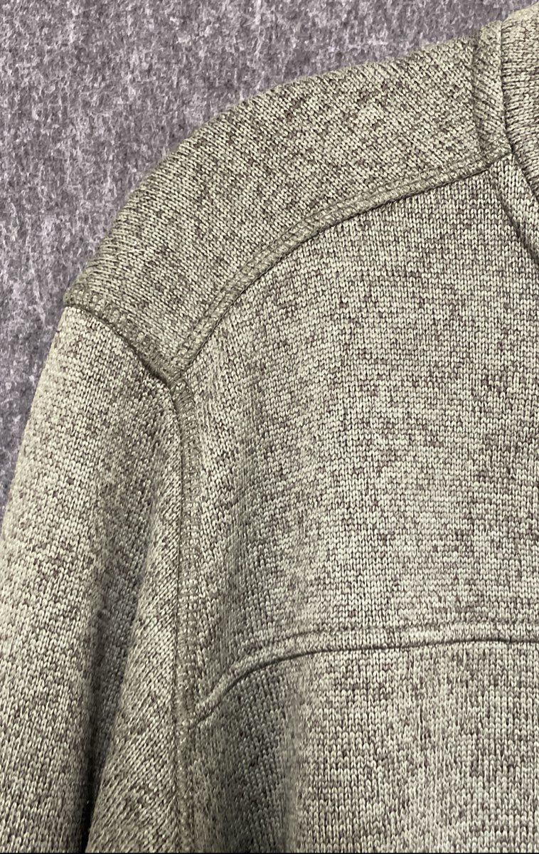 Eddie Bauer Men's Radiator Fleece Pullover Heather Green Quarter Snap Mock Sz TL