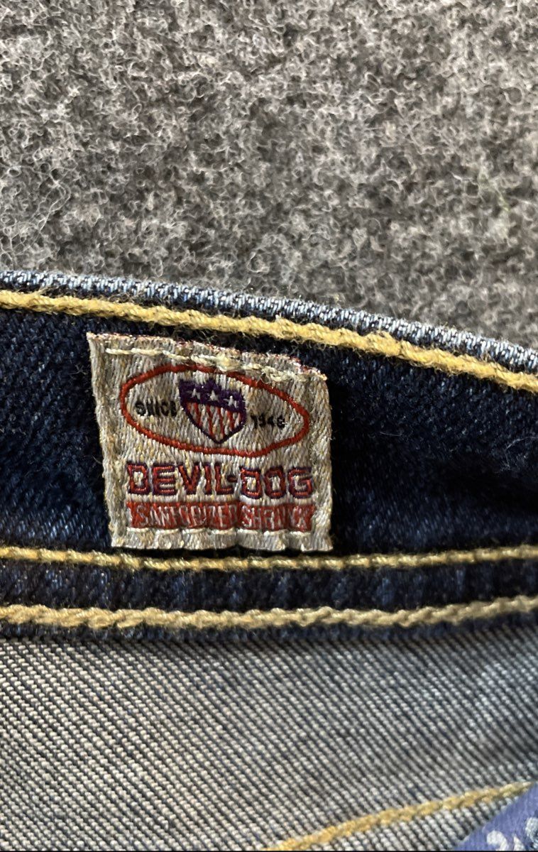 Devil-Dog Dungarees Men's Dark Wash Indigo Stretch Straight Leg Jeans Sz 36x30