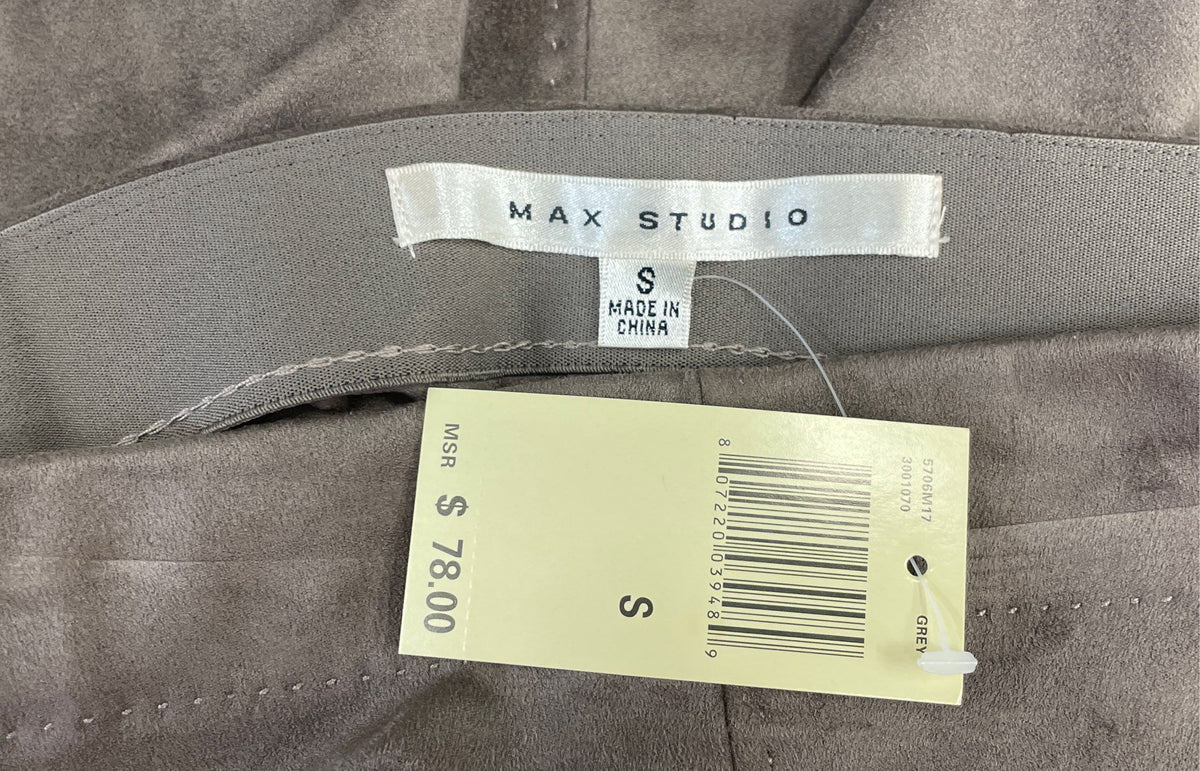 Max Studio Women's Grey Faux Suede Skirt NWT Sz S