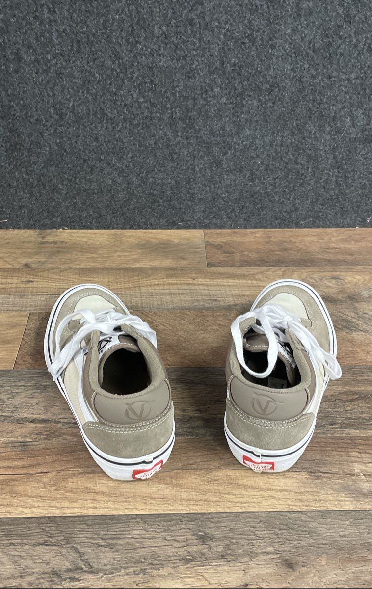 Vans Rowan Walnut White Skate Shoes Men's Size 6.5