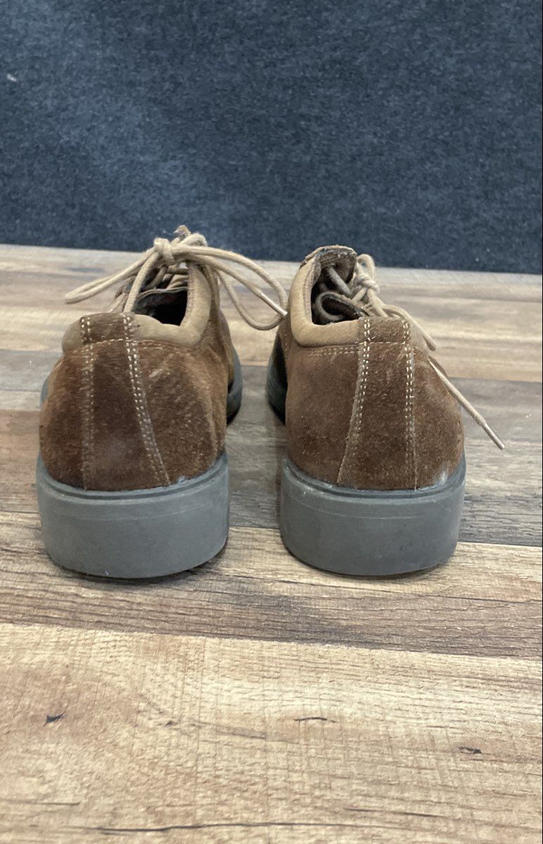 Skechers 62338 Men's Brown Leather Suede Casual Oxford Shoes Size 9