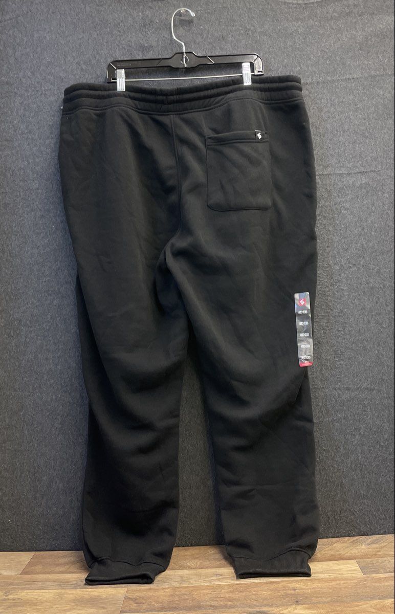 Southpole Men's Big & Tall Black Moto Ribbed Jogger Sweatpants Sz 5XB NWT