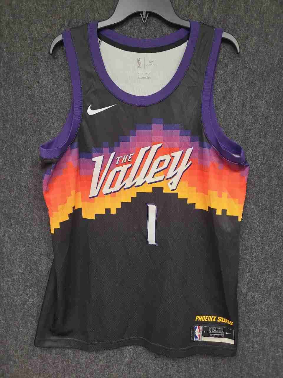 Nike Men's Phoenix Suns Devin Booker #1 The Valley City Edition Jersey Sz 48 L