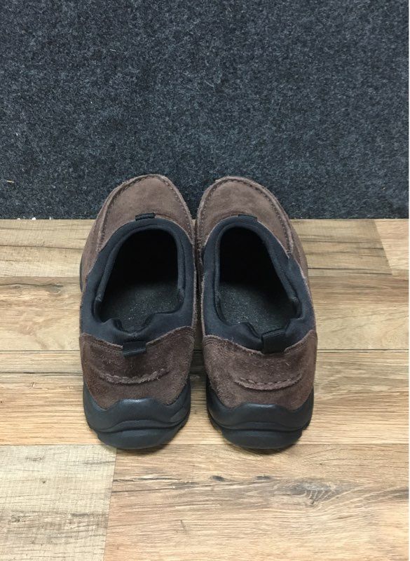 Lands' End Brown Suede Slip-On Moc Toe Comfort Walking Shoes Men's Size 11.5 D
