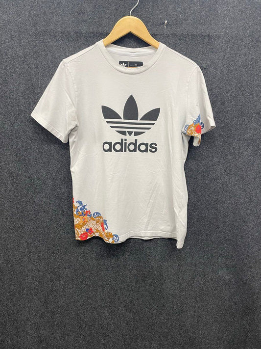 Adidas HER Studio London Women's Trefoil Floral Graphic T-Shirt White Sz L