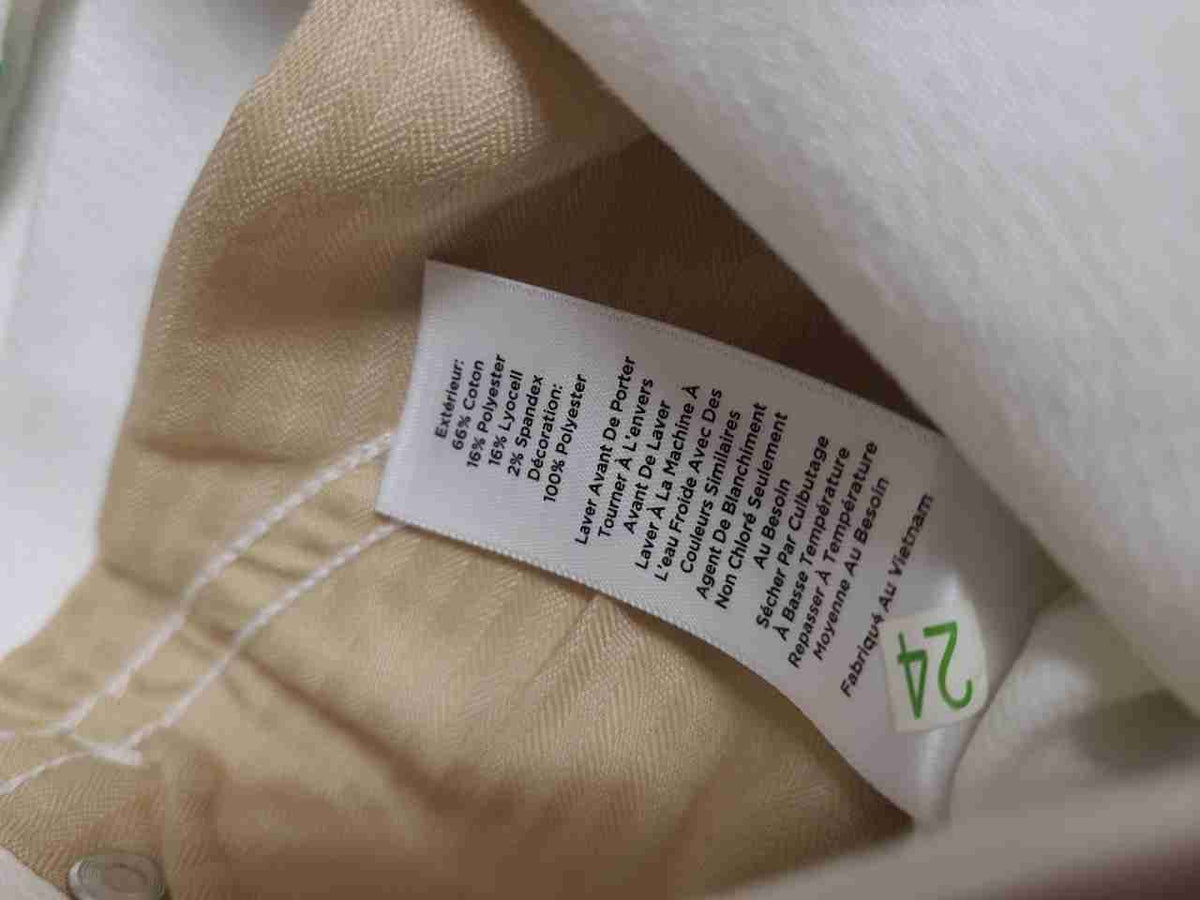 Talbots Women's White Denim Shorts Embroidered Flamingo Palm Raw Hem Sz 10 NWT