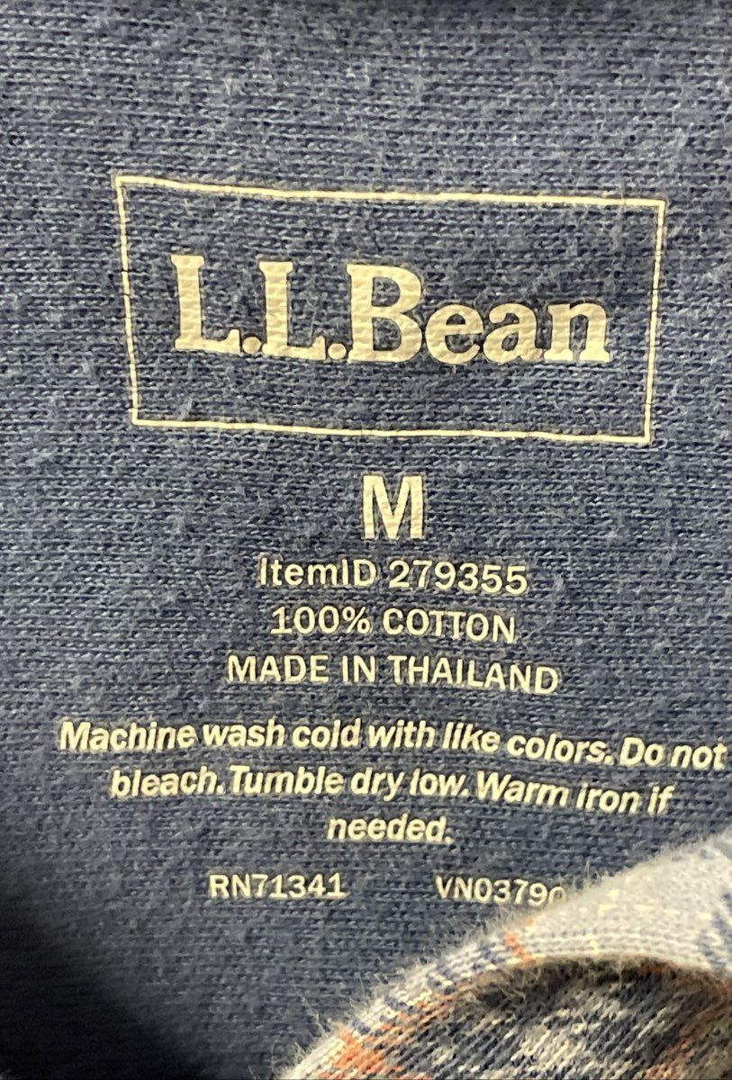 L.L. Bean Women's Blue Scotch Plaid Flannel Button Up Shirt Sz M