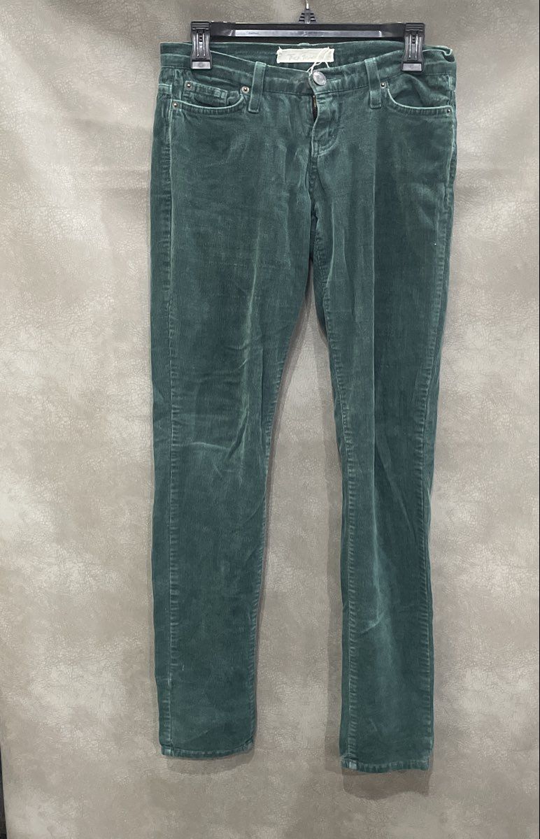 Truck Jeans Women's Green Corduroy Skinny Low Rise Pants Size 3