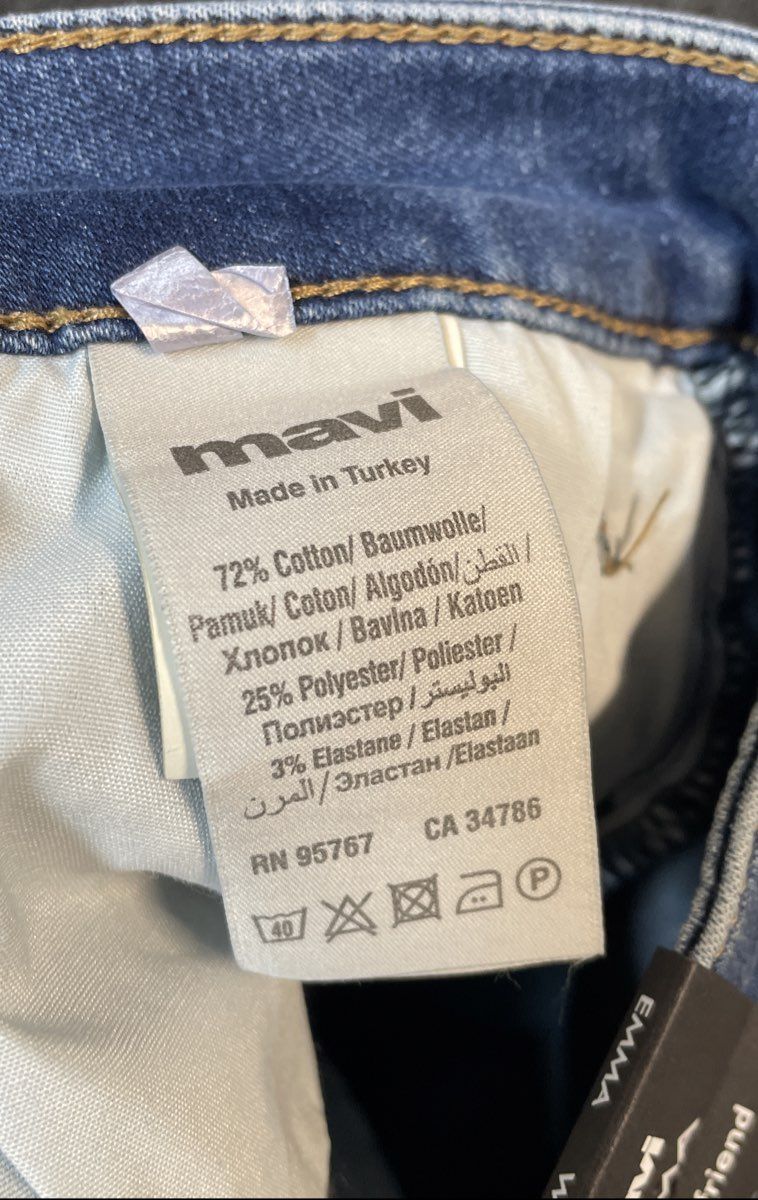 Mavi Women's Emma Slim Boyfriend Jeans Blue SuperSoft Stretch Sz 29x34 NWT