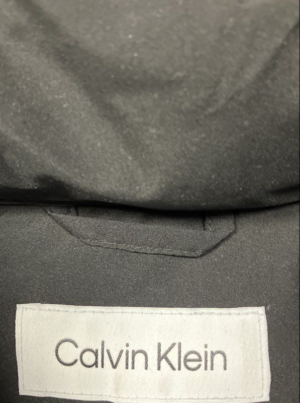 Calvin Klein Women's Black Quilted Hooded Zip Up Puffer Coat Size S