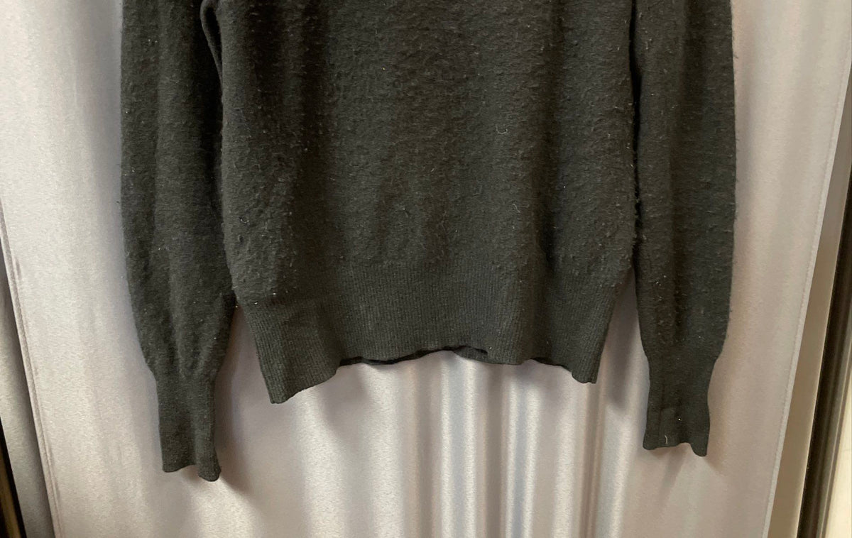 Vintage Y2K Neiman Marcus Women's Black Cashmere Turtleneck Sweater Sz M