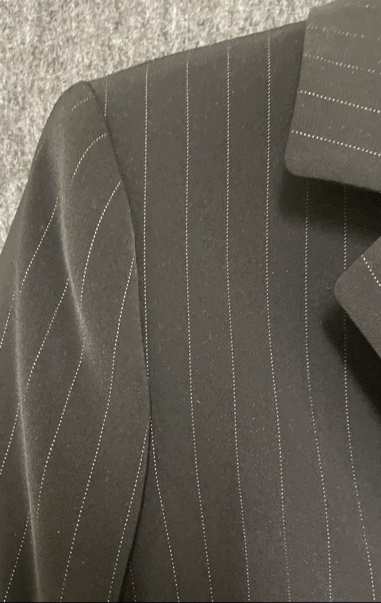 Le Suit Essentials Women's Black Pinstripe 3-Button Blazer Petite Sz 12P NWT