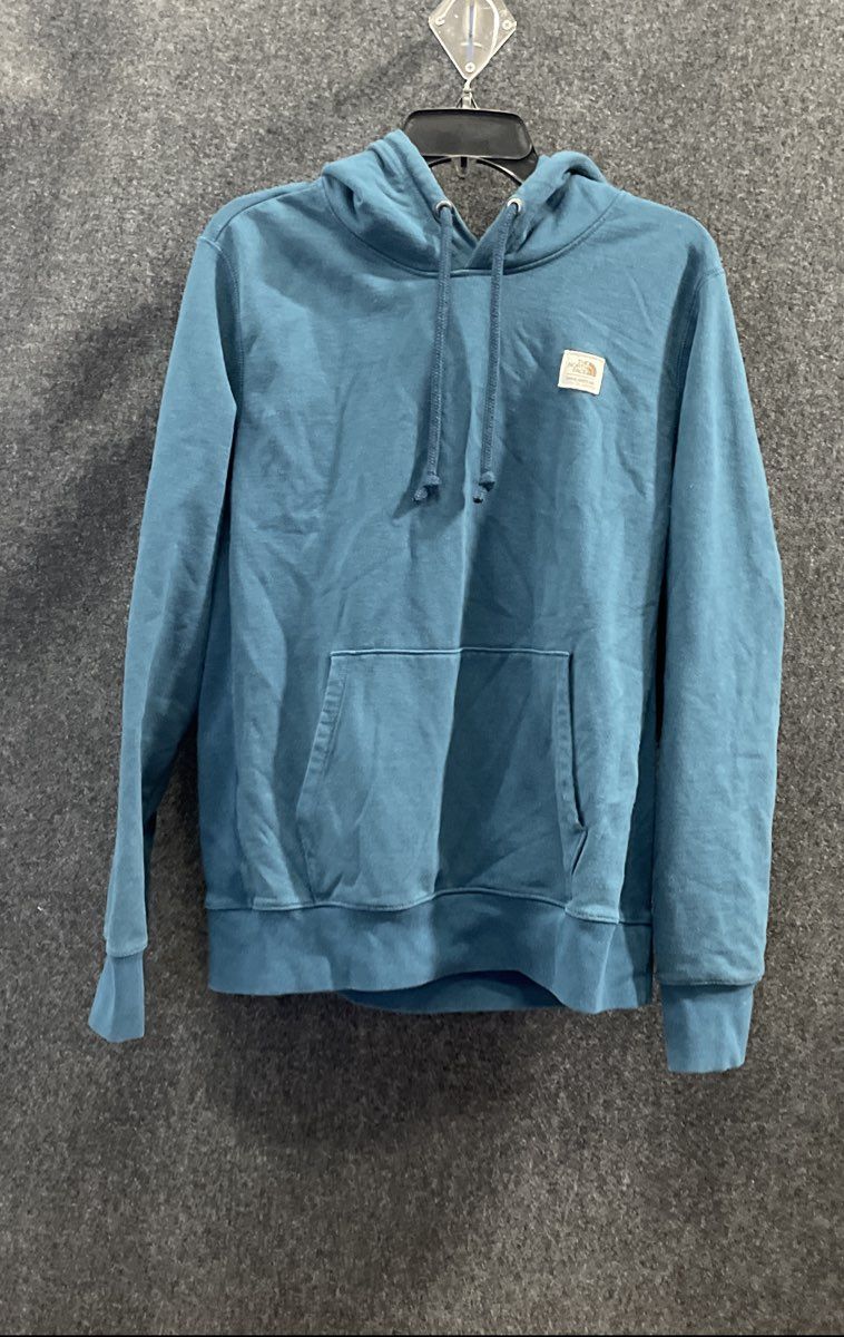 The North Face Men's Teal Blue Circular Design Pullover Hoodie Sz M