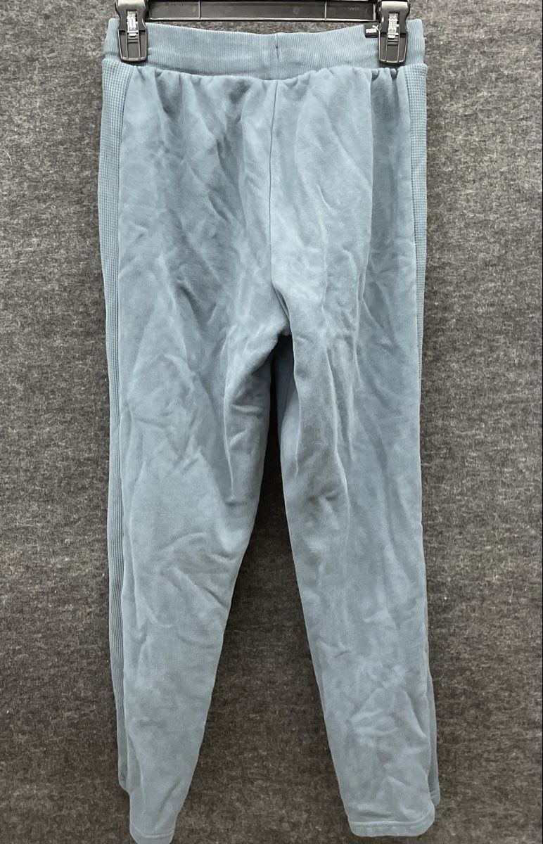 Puma Men's Blue Drawstring Jogger Sweatpants Ribbed Side Panels Sz S