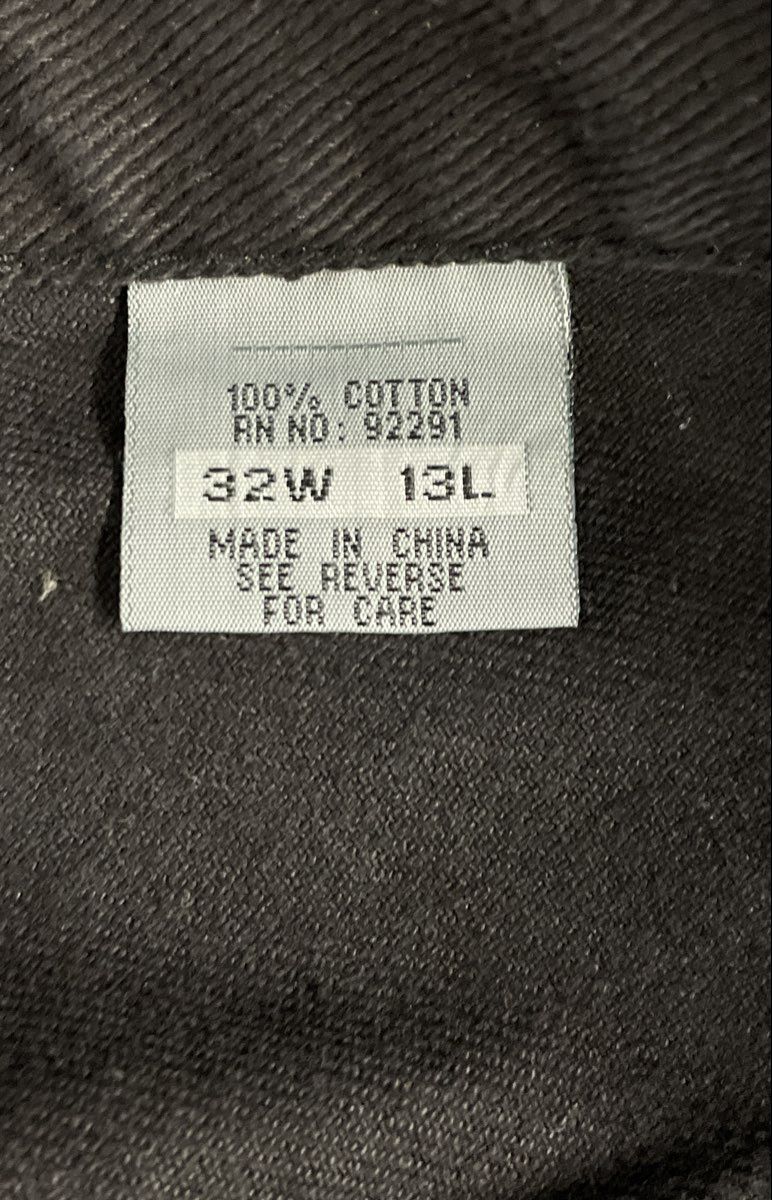 Vintage 90s Anchor Jeans Men's Black Revolution Denim Carpenter Shorts Sz 32