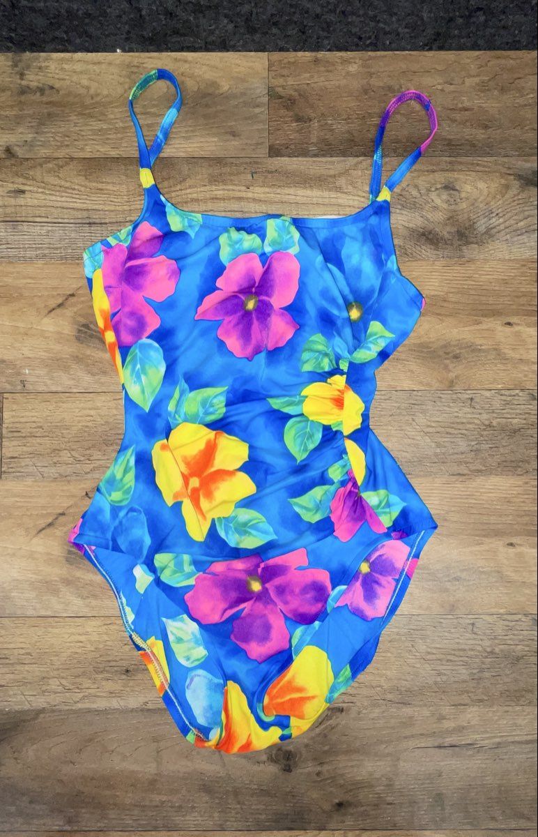 Lot of 3 Vintage 90s One Piece Swimsuits Cole of California Backflips Sz 6-12