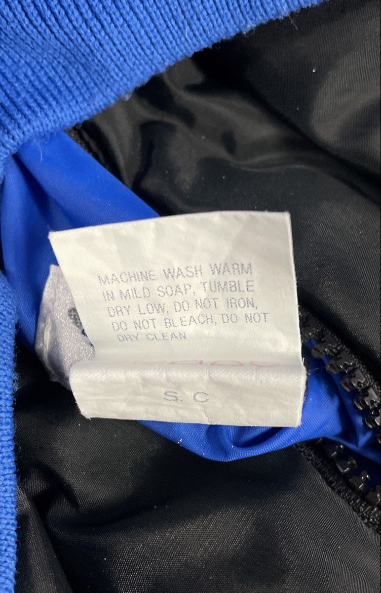 Columbia Men's Vintage 90s Bomber Jacket Blue Nylon Full Zip Size M