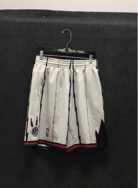 Mitchell & Ness Men's Toronto Raptors Hardwood Classics Swingman Shorts White M