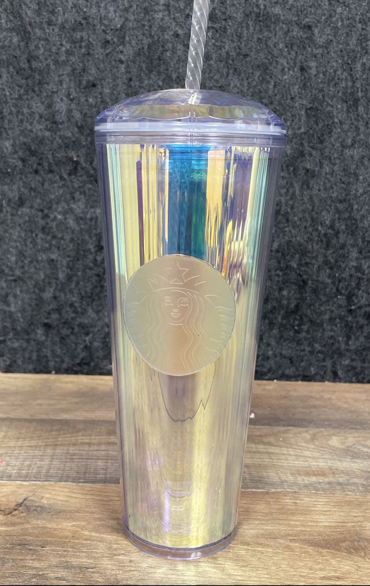 Starbucks Iridescent Tumbler & 2022 Stacking Mug Coffee Gift Set 3pc Lot New