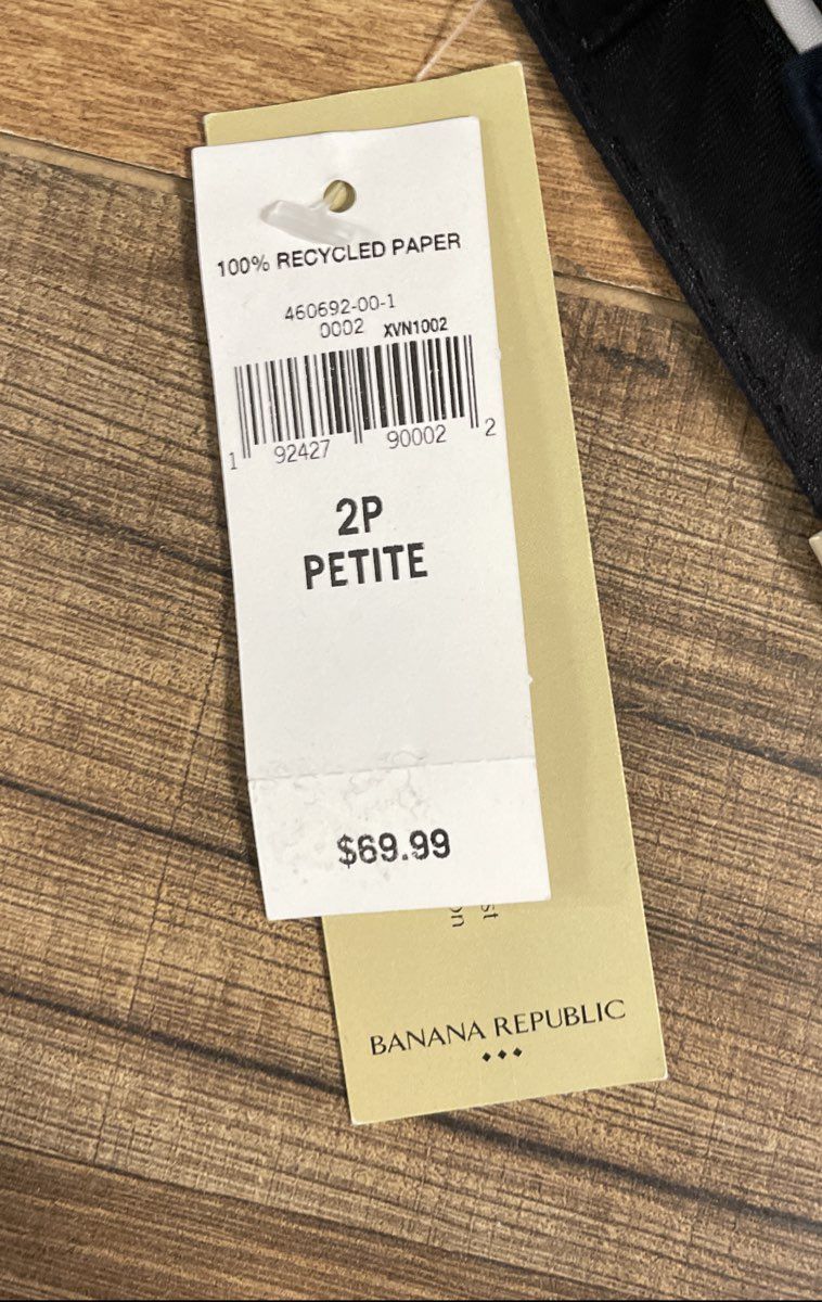 Banana Republic Women's Blue Avery Sailor Button High Rise Pants Sz 2P NWT