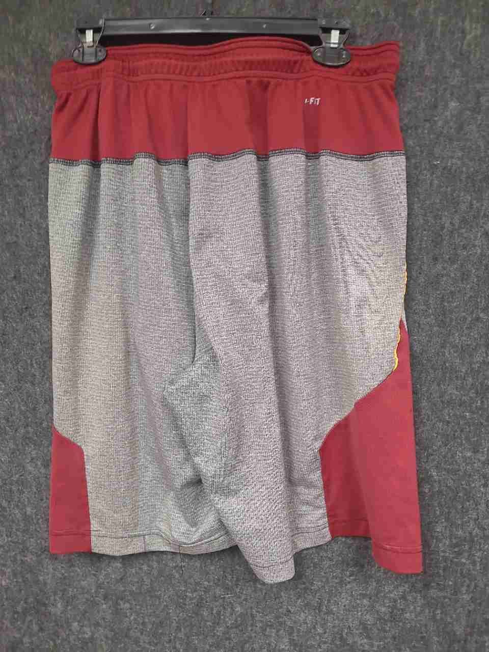 Nike Men's NFL Washington Redskins Dri-FIT Training Shorts Gray Burgundy Gold