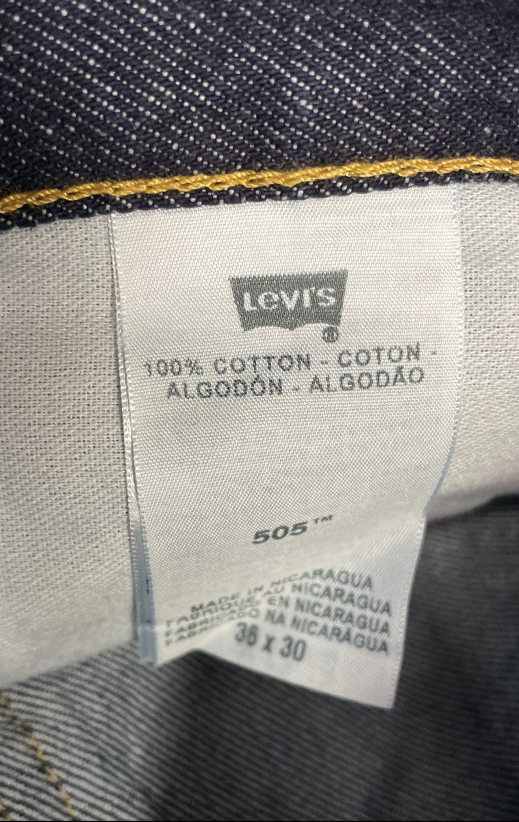 Levi's Men's 505 Straight Fit Jeans Dark Blue Wash 100% Cotton NWT Sz 36x30