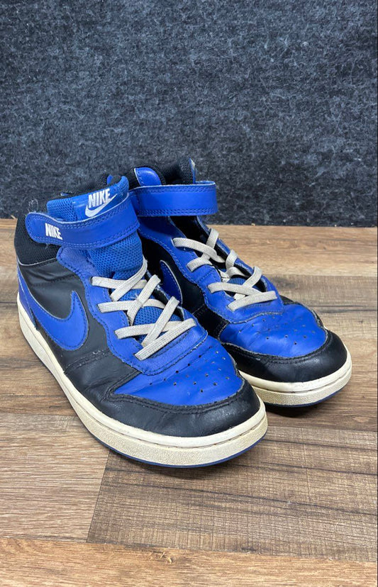 Nike Court Borough Mid 2 Black Hyper Royal Mid Top Sneakers Size 3Y