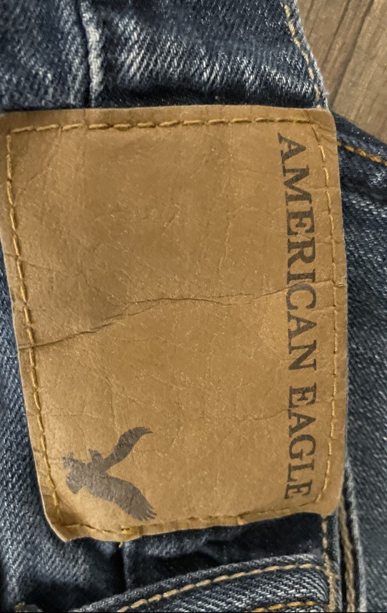American Eagle Men's Straight Leg Faded Blue Denim Jeans Size 36x30