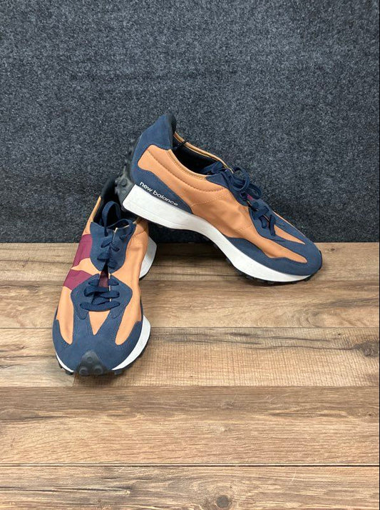 New Balance 327 Tan Navy Burgundy Lifestyle Sneakers Men's Size 12 MS327TA