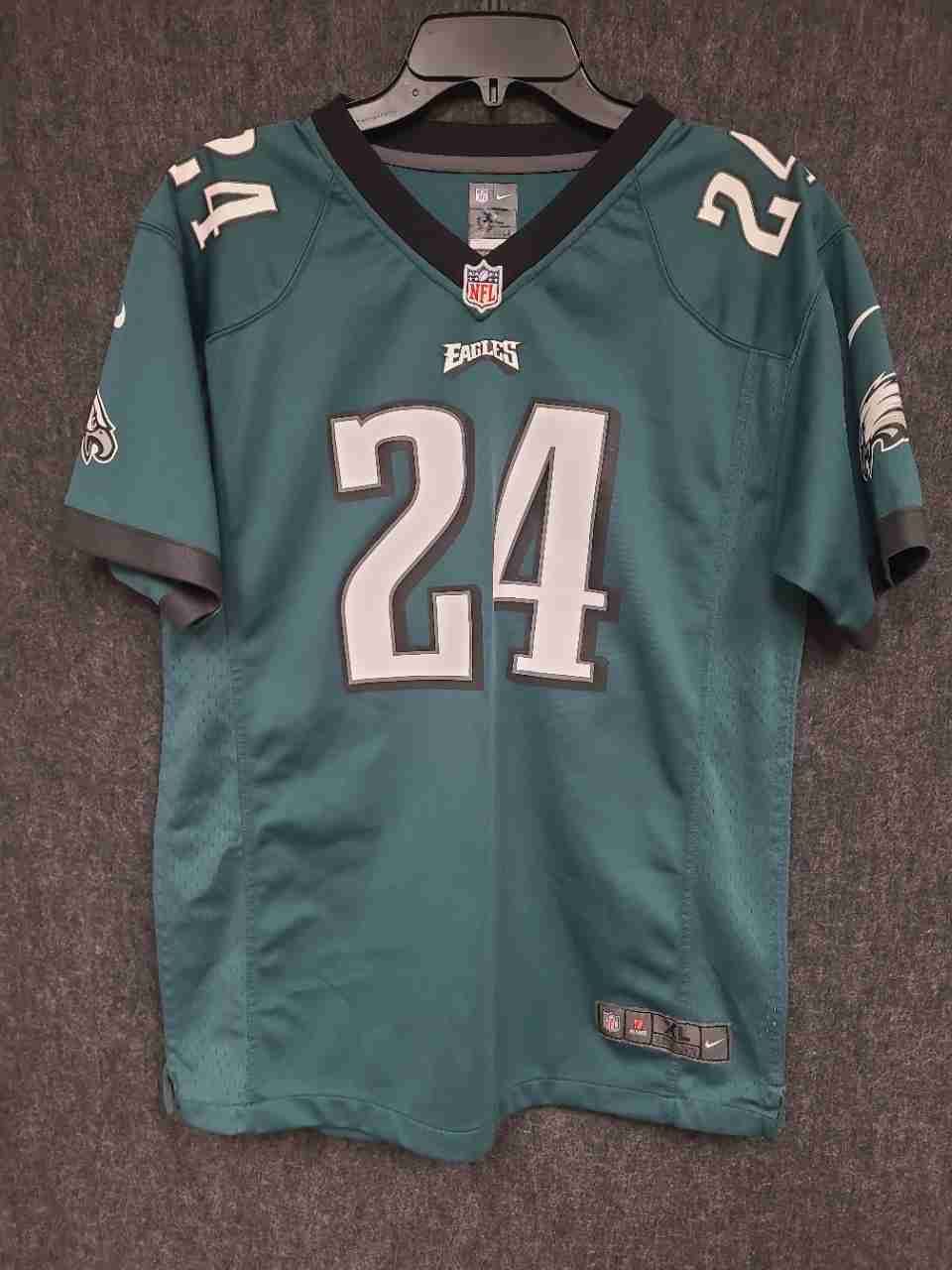 Nike Youth XL Philadelphia Eagles Nnamdi Asomugha #24 NFL Jersey Midnight Green