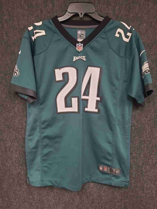 Nike Youth XL Philadelphia Eagles Nnamdi Asomugha #24 NFL Jersey Midnight Green