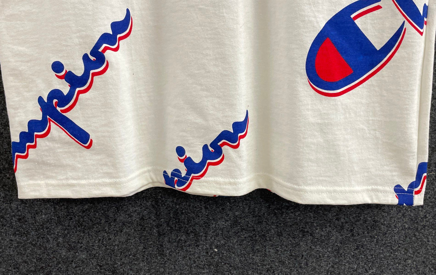 Champion Men's Heritage Allover Logo Print AOP T-shirt White NWT Size M