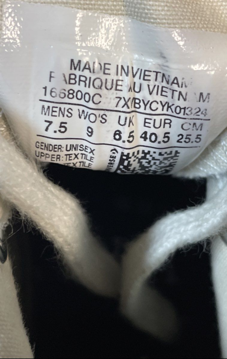 Converse Run Star Hike High Top Black White Gum Platform Sneakers Size 7.5