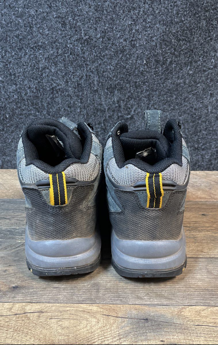 Yukon Velos III Mid Dark Grey Black Yellow Hiking Boots Men's Size 8.5