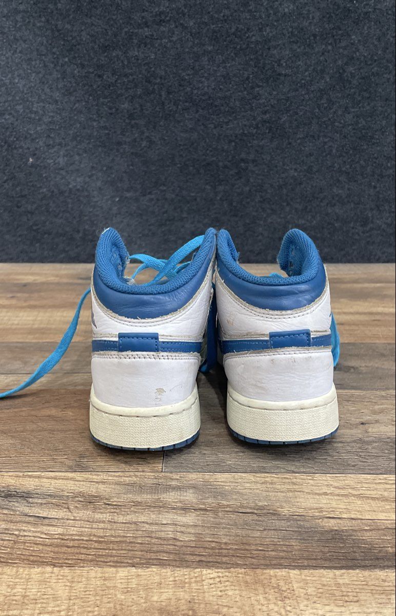 Nike Air Jordan 1 Mid Legend Blue White GS Kids Sneakers Size 4.5Y