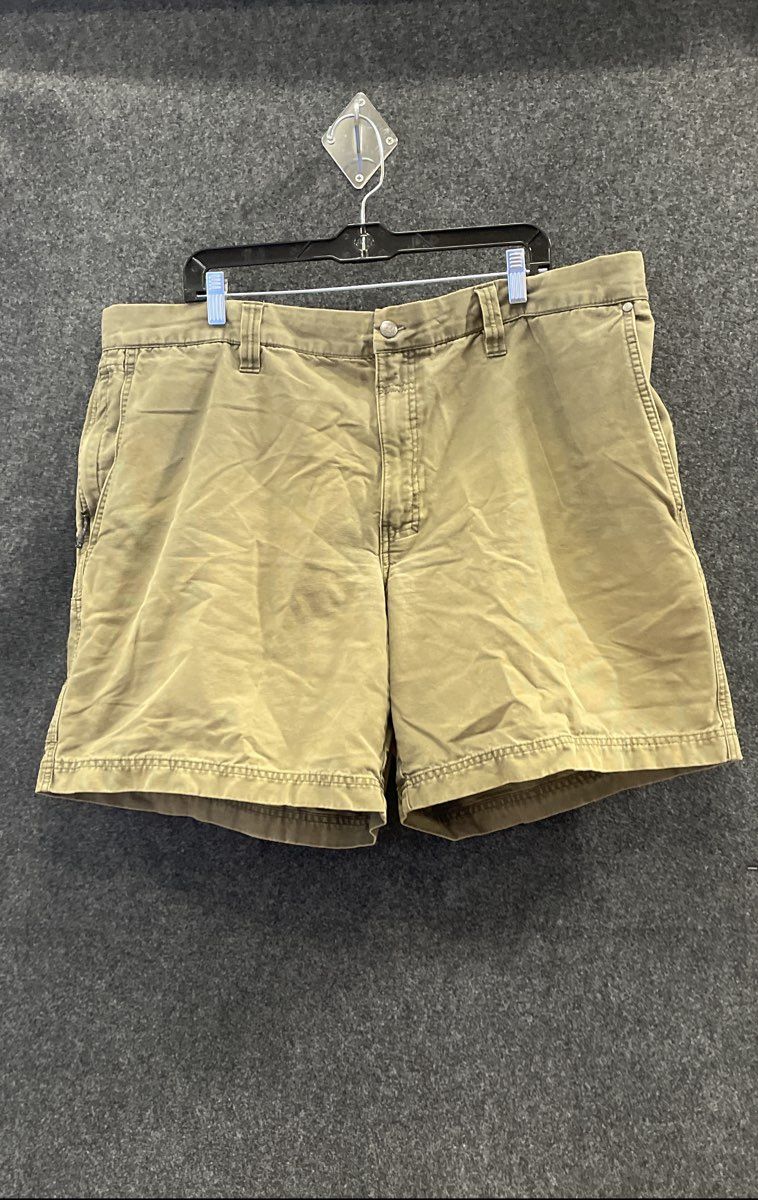 Columbia Men's Olive Green Cotton Utility Canvas Hiking Shorts 8 Inseam Sz 42