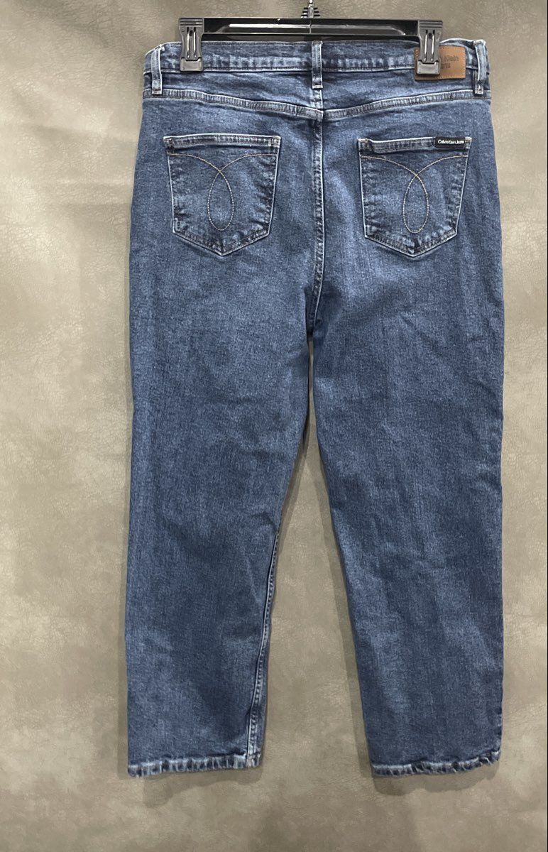 Calvin Klein Jeans Women's Blue Stretch Denim Medium Wash 5-Pocket Jeans Sz 10