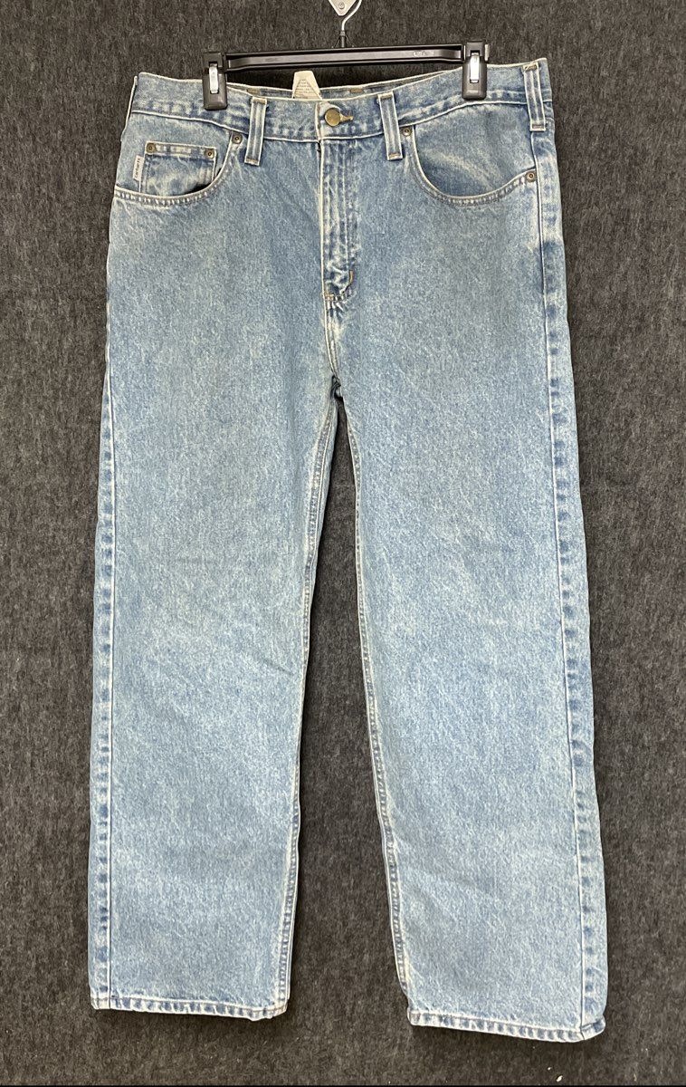 Carhartt Men's B460 LVB Relaxed Fit Light Wash Blue Denim Jeans 36x30