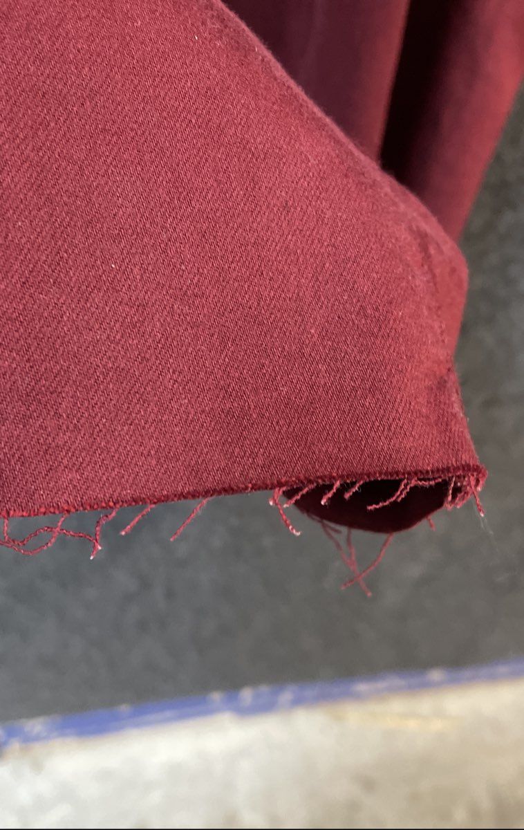 Kut From The Kloth Women's Maroon High Rise Meg Fab Ab Wide Leg Raw Hem 24W NWT
