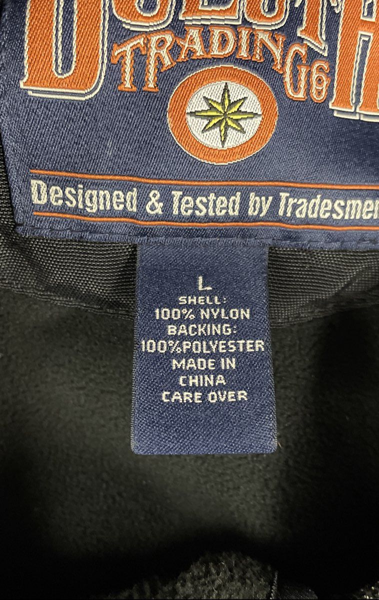 Duluth Trading Men's Gray Bonded Utility Softshell Jacket Full Zip Fleece Sz L