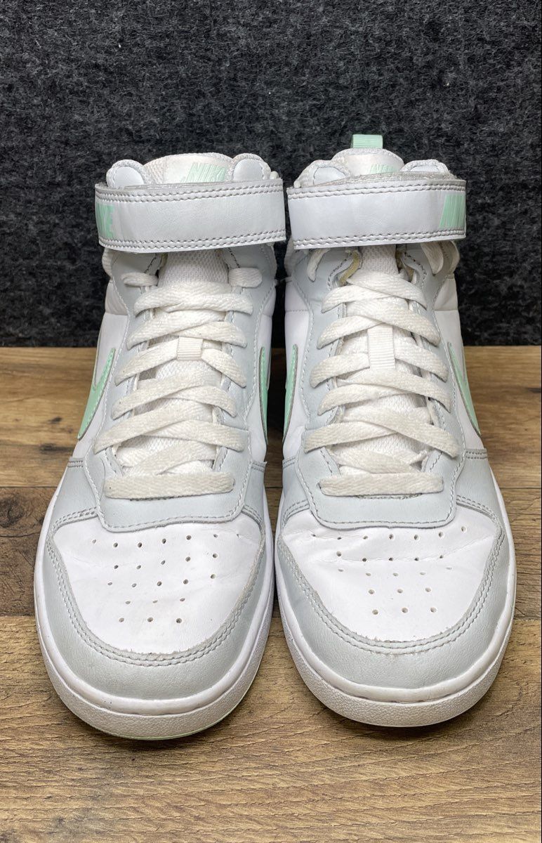 Nike Court Borough Mid 2 White Mint Foam Youth High Top Sneakers Size 7Y