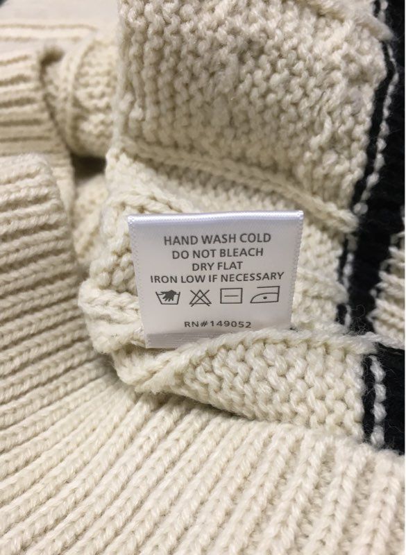 Fashion Nova Women's Cream Cable Knit V-Neck Varsity M Sweater Dress Sz S NWT