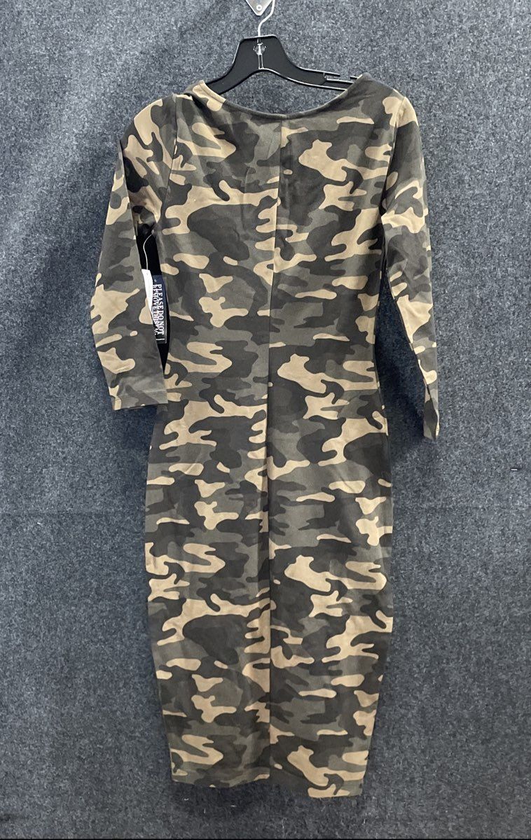 New York & Company Soho Street Women's Camo Long Sleeve Midi Dress Sz XS NWT